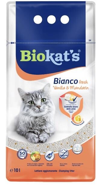 Biokat's Bianco Fresh Topaklanan Mandalina Aromalı Kedi Kumu 10 LT | SRC: Barcode: 4002064617381